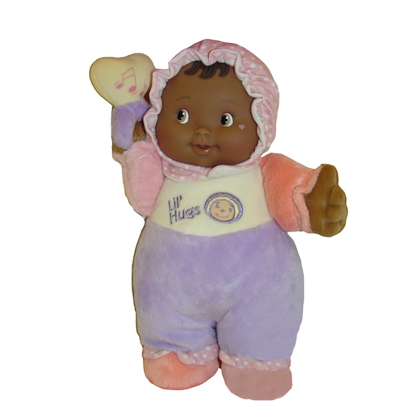Jc Toys Lil Hugs Babys First Soft Doll w/Rattle, 12in., African-American 48001 - main